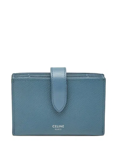 Pre-owned Celine 2019 Accordeon Card Holder In Blue