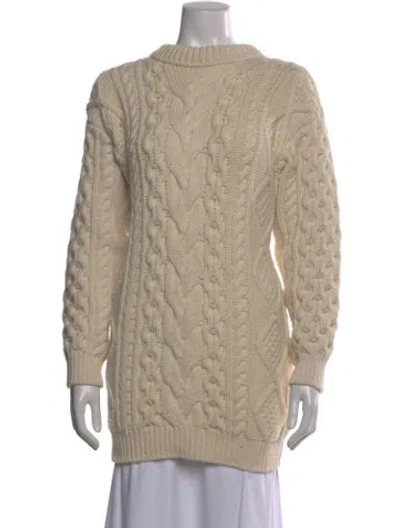 Pre-owned Celine 2019 Aran Sweater In Neutral