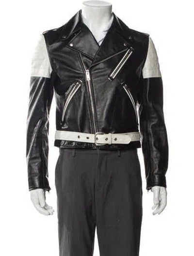 Pre-owned Celine 2019 Calfskin Moto Jacket In Multi