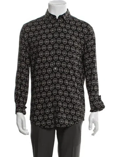 Pre-owned Celine 2019 Graphic Print Shirt In Black
