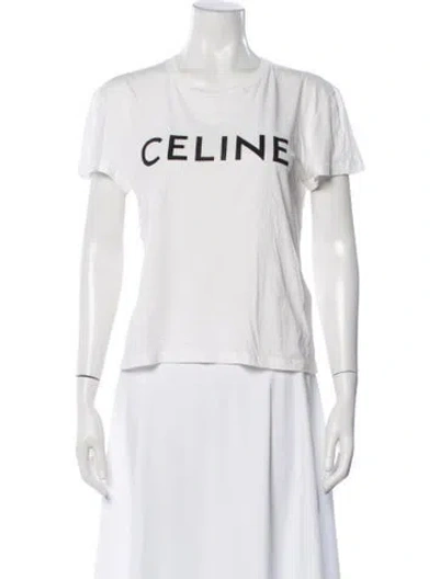 Pre-owned Celine 2019 Graphic Print T-shirt In White