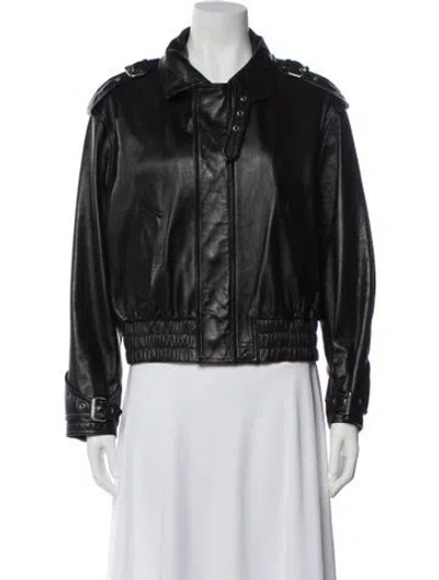 Pre-owned Celine 2019 Lambskin Biker Jacket In Black