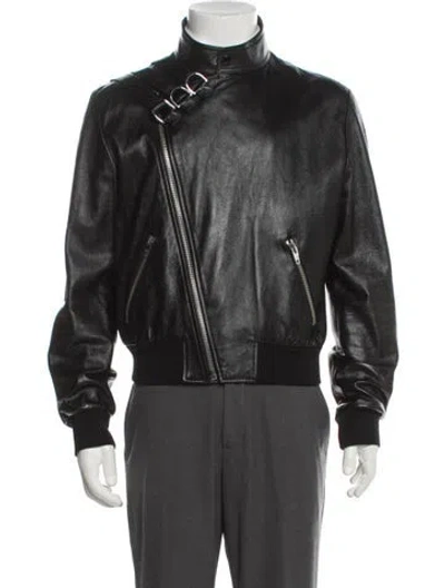 Pre-owned Celine 2019 Lambskin Moto Jacket In Black