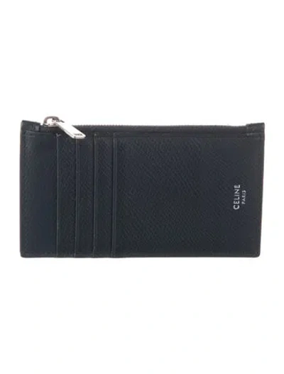 Pre-owned Celine 2019 Leather Card Holder In Blue