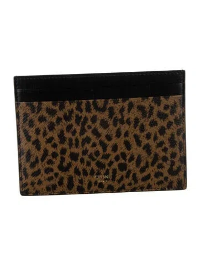 Pre-owned Celine 2019 Leather Card Holder In Brown