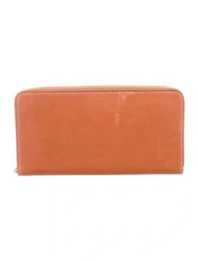 Pre-owned Celine 2019 Leather Continental Wallet In Brown