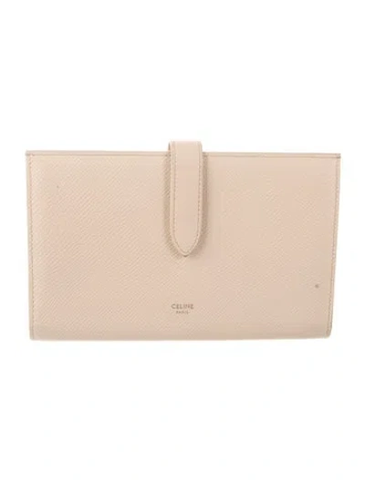 Pre-owned Celine 2019 Leather French Purse In Neutral