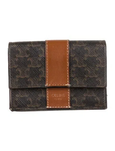 Pre-owned Celine 2019 Macadam Wallet In Black