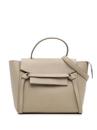 Pre-owned Celine 2019 Micro Grained Calfskin Belt Bag Satchel In Brown