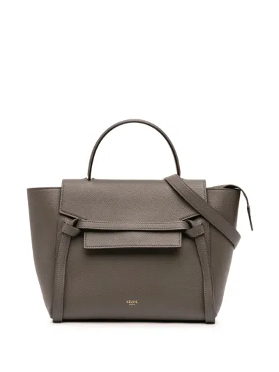 Pre-owned Celine 2019 Micro Grained Calfskin Belt Bag Satchel In Brown