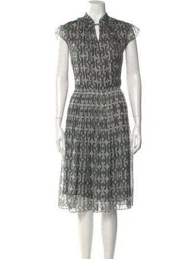 Pre-owned Celine 2019 Midi Length Dress In Gray