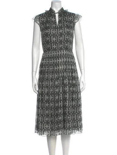 Pre-owned Celine 2019 Midi Length Dress In Multi