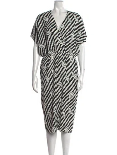 Pre-owned Celine 2019 Midi Length Dress In White