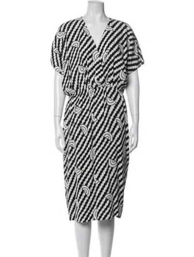 Pre-owned Celine 2019 Midi Length Dress In White
