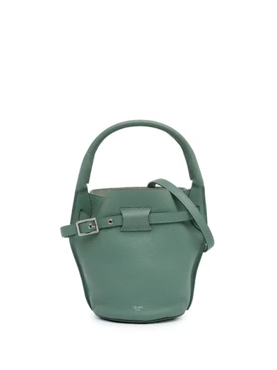 Pre-owned Celine 2019 Nano Big Bucket Bag Satchel In Green