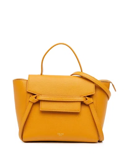 Pre-owned Celine 2019 Nano Grained Calfskin Belt Bag Satchel