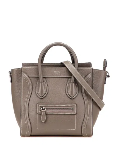 Pre-owned Celine 2019 Nano Leather Luggage Tote Satchel