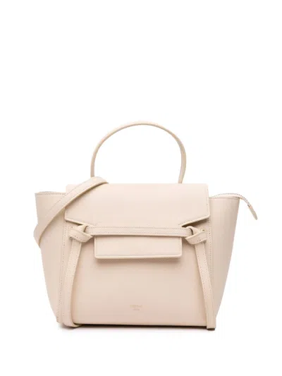 Pre-owned Celine 2019 Pico Grained Calfskin Belt Bag Satchel In Brown