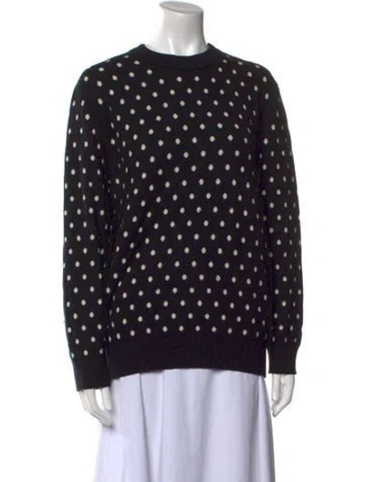 Pre-owned Celine 2019 Polka Dot Print Sweater In Black