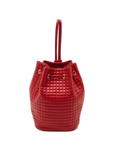 Pre-owned Celine 2019 Quilted Drawstring Backpack In Red