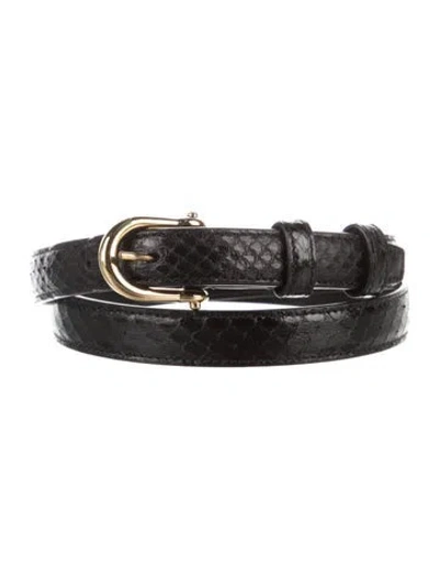 Pre-owned Celine 2019 Skinny Belt In Black