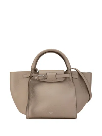 Pre-owned Celine 2019 Small Big Leather Satchel In Brown