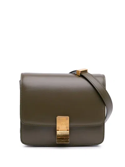 Pre-owned Celine 2019 Small Calfskin Classic Box Crossbody Bag In Brown