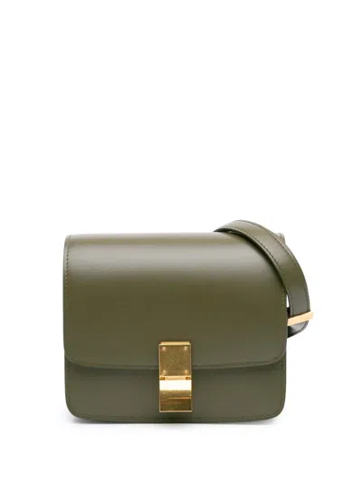 Pre-owned Celine 2019 Small Calfskin Classic Box Crossbody Bag In Green