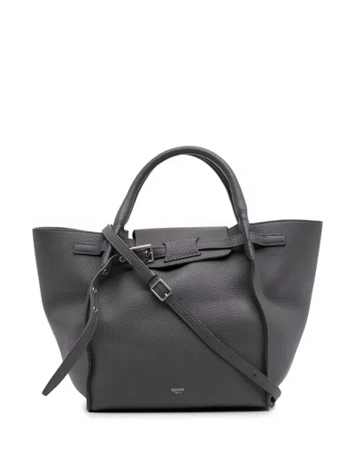 Pre-owned Celine 2019 Small Grained Calfskin Big Bag Satchel In Gray