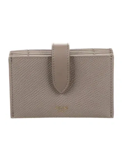 Pre-owned Celine 2019 Strap French Purse In Gray