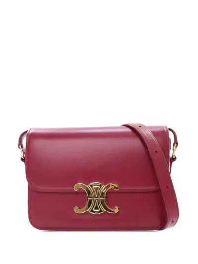 Pre-owned Celine 2019 Teen Shiny Calfskin Triomphe Crossbody Bag