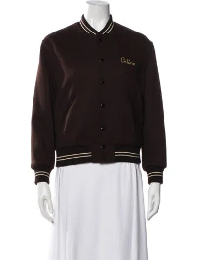 Pre-owned Celine 2019 Wool Bomber Jacket In Brown