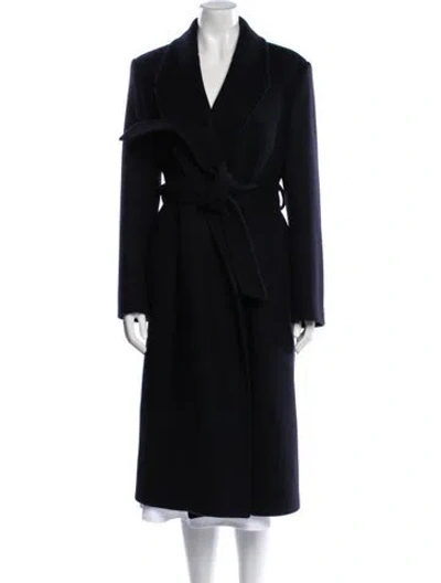 Pre-owned Celine 2019 Wool Trench Coat In Blue