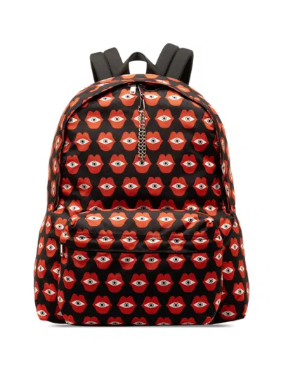 Pre-owned Celine 2019 X Anneli Henriksson Telepathic Love Backpack In Black