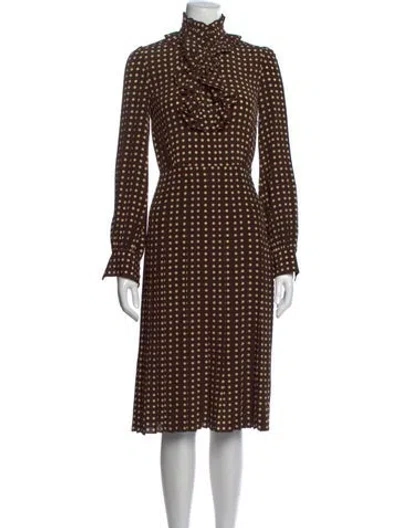 Pre-owned Celine 2019-2020 Knee-length Dress In Brown