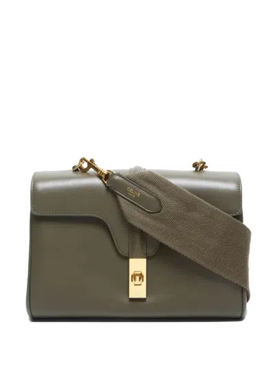 Pre-owned Celine 2020-2024 Teen Leather Crossbody Bag In Green