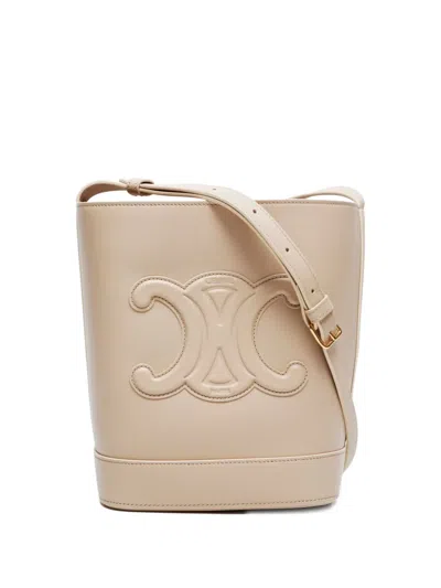 Pre-owned Celine 2020-2024 Triomphe Shoulder Bag In Neutral