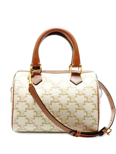 Pre-owned Celine 2020-2025 Small Triomphe Tote Bag In Neutral