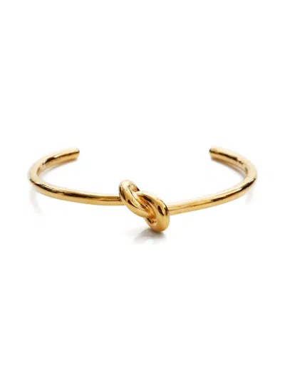Pre-owned Celine 2020-2025s Knot Cuff Bracelet In Gold