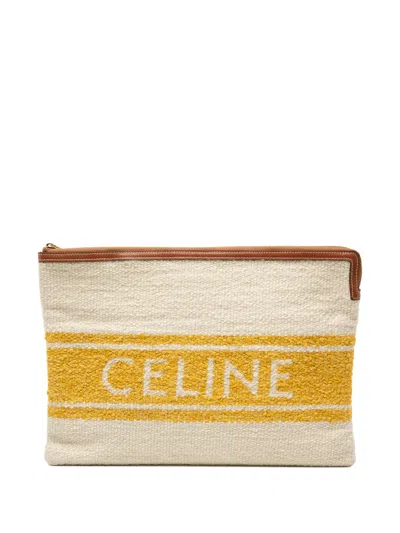 Pre-owned Celine 2020 Large Plein Soleil Clutch Bag In Brown