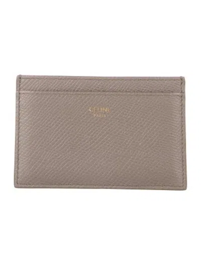 Pre-owned Celine 2020 Leather Card Holder In Neutrals