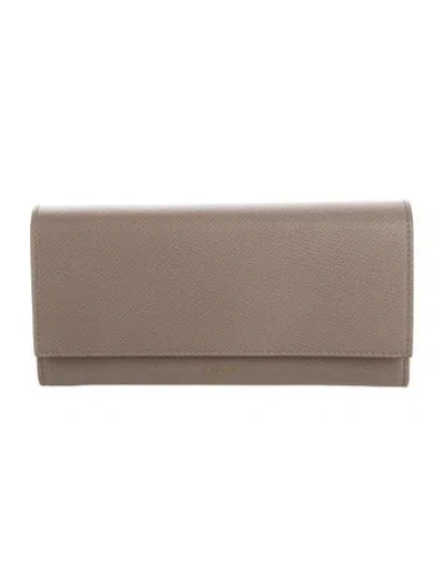 Pre-owned Celine 2020 Leather Continental Wallet In Gray