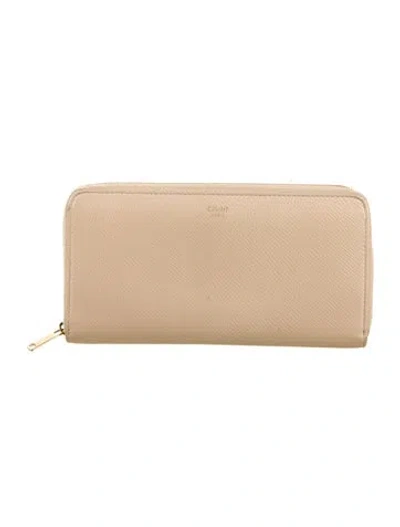 Pre-owned Celine 2020 Leather Continental Wallet In Neutral