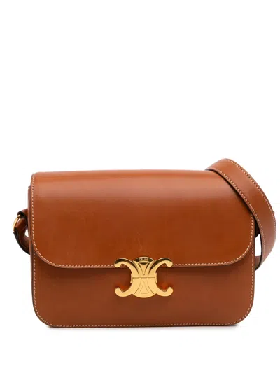 Pre-owned Celine 2020 Leather Triomphe Claude Crossbody Bag