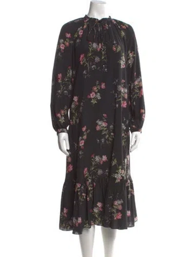 Pre-owned Celine 2020 Midi Length Dress In Black