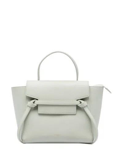 Pre-owned Celine 2020 Nano Grained Calfskin Belt Bag Satchel In Gray