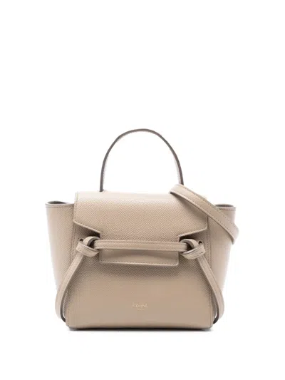 Pre-owned Celine 2020 Pico Grained Calfskin Belt Bag Satchel In Brown