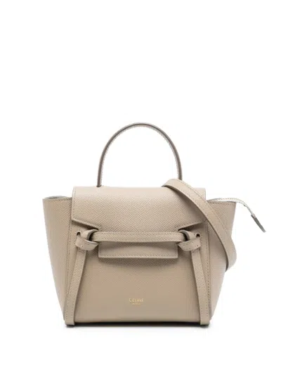 Pre-owned Celine 2020 Pico Grained Calfskin Belt Bag Satchel In Brown