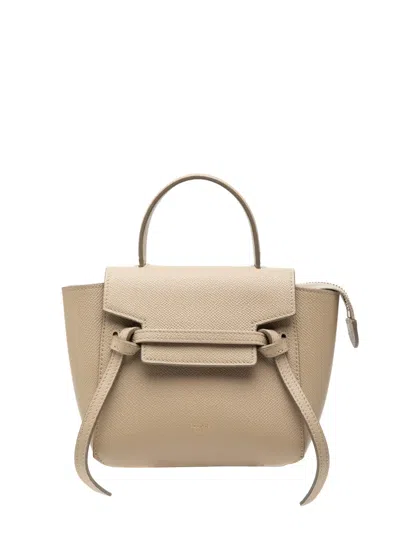 Pre-owned Celine 2020 Pico Grained Calfskin Belt Bag Satchel In Brown