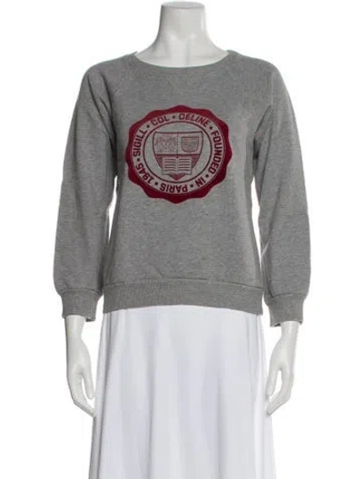 Pre-owned Celine 2020 Sigili Col Sweatshirt In Gray